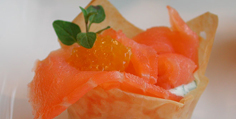 Gerookte zalm met kaas